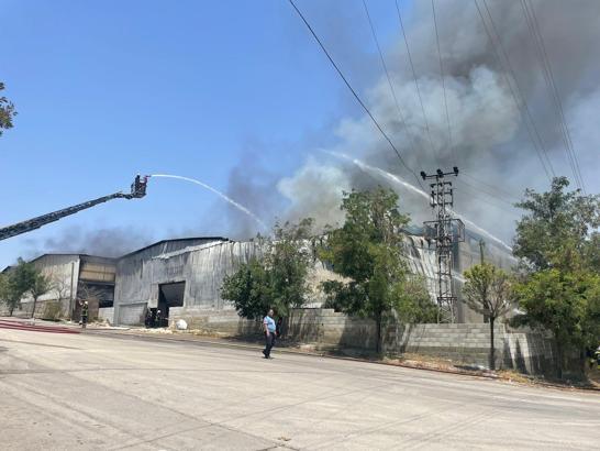 Gaziantep'te halı fabrikasında yangın