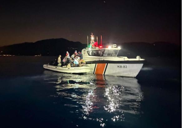 Fethiye'de 33 kaçak göçmen ve 1 organizatör şüphelisi yakalandı