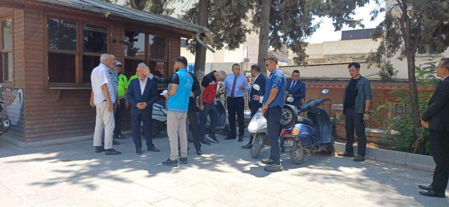 Vali Şahin parkta incelemede bulundu