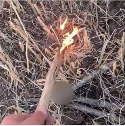 Anız yakıp görüntüleri paylaşan 15 yaşındaki şüpheliye gözaltı