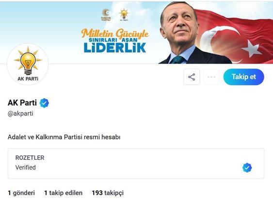 AK Parti, Next Sosyal'e katıldı