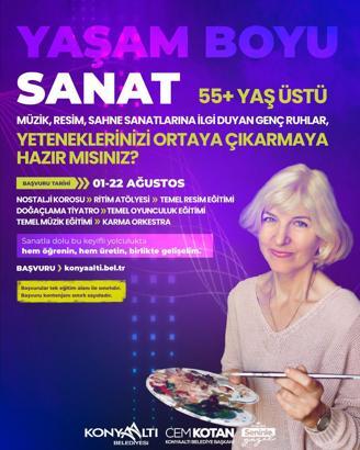 Konyaaltı’nda ‘Yaşam Boyu Sanat Kursu'