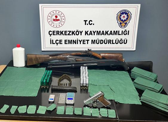 Çerkezköy ve Kapaklı’da uyuşturucu operasyonu; 2 gözaltı