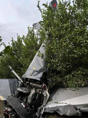 Adana'da ultralight tipi eğitim uçağı kaza- kırıma uğradı; 2 yaralı/ Ek fotoğraflar