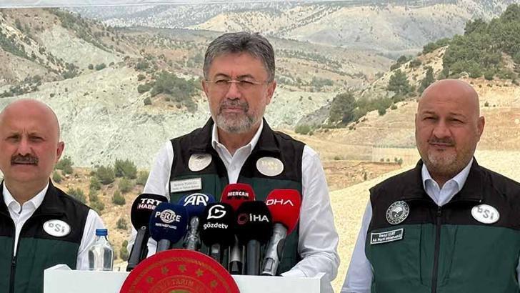 Bakan Yumaklı, Adıyaman'da; Çetintepe Barajı'nda su tutma aşaması başladı