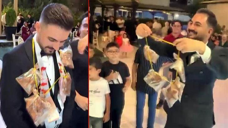 Damada altın yerine pirzola taktı