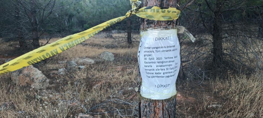 Gaziantep'te, ormanlara girişler yasaklanda