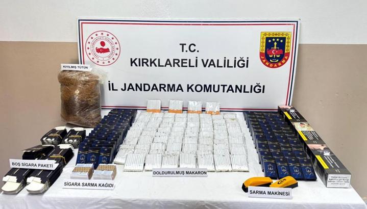 Kırklareli'de kaçak tütün ürünleri ele geçirildi