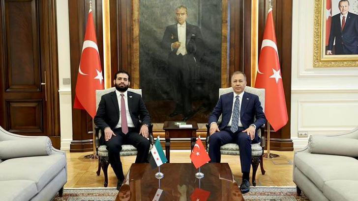 Bakan Yerlikaya, Suriyeli mevkidaşı Hattab ile görüştü