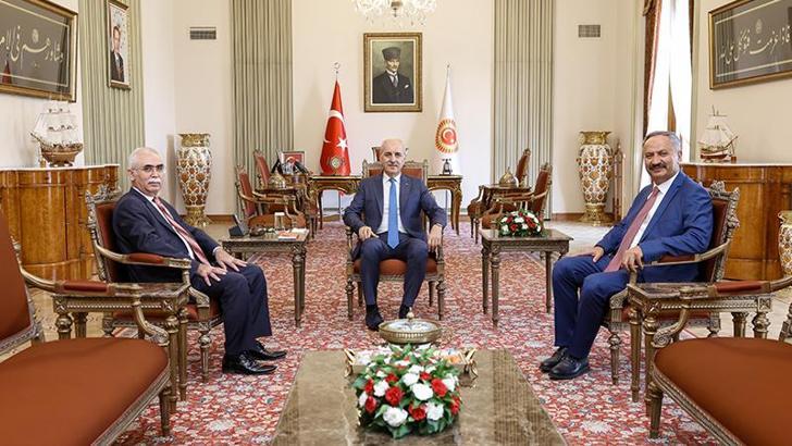 TBMM Başkanı Kurtulmuş, AYM Başkanı Özkaya'yı kabul etti