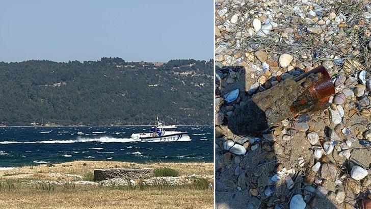 Çanakkale'de sahilde patlamamış top mermisi bulundu