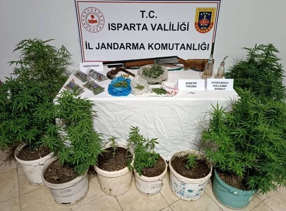 Yalvaç'ta uyuşturucu operasyonuna 1 gözaltı