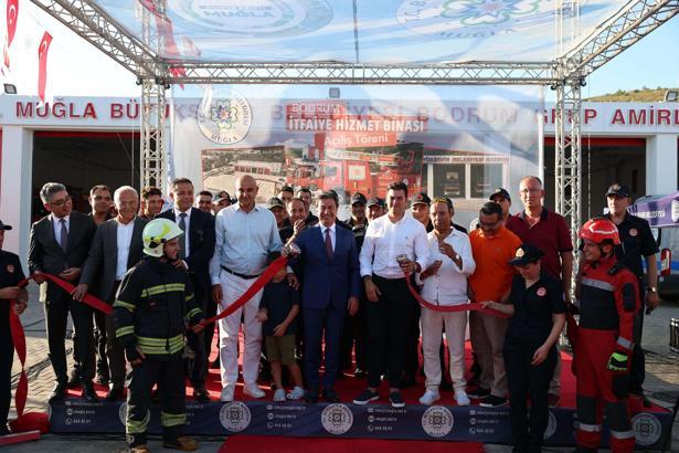 Bodrum'da yeni itfaiye hizmet binası açıldı