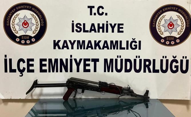 Gaziantep’te kalaşnikof ele geçirildi