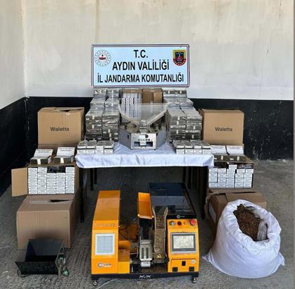 Aydın'da bir eve kaçak tütün operasyonu; 1 gözaltı