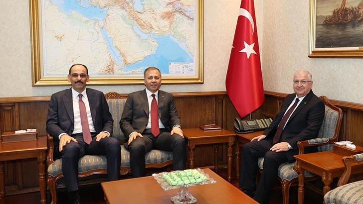 Güler, Yerlikaya ve Kalın bir araya geldi