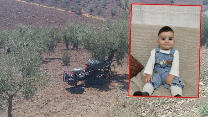 Dedesinin kullandığı traktör devrildi, 2 yaşındaki Barış öldü