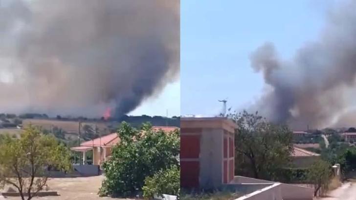 Yunanistan'da orman yangını