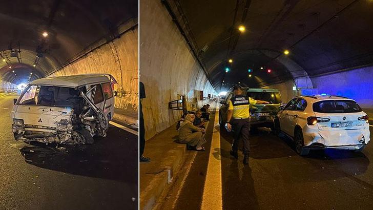 TEM’de tünel içinde zincirleme kazada 5 kişi yaralandı; ulaşım aksadı
