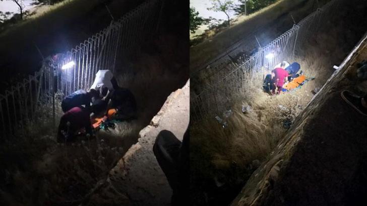 İstinat duvarından düştü, ağır yaralandı