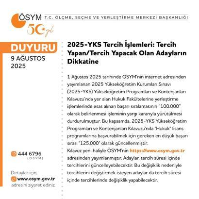 ÖSYM, yeni YKS tercih kılavuzunu yayımladı