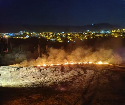 Diyarbakır'da örtü yangını
