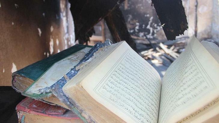 Çanakkale’deki yangında tüm eşyaların yandığı evde Kur’an-ı Kerim zarar görmedi
