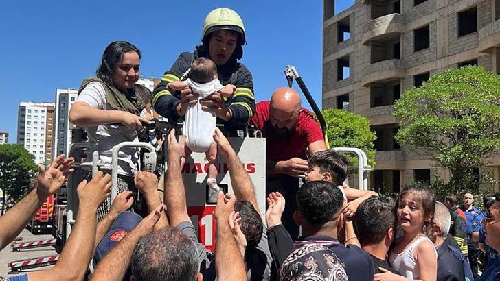 Kayseri’de 14 katlı binada yangın