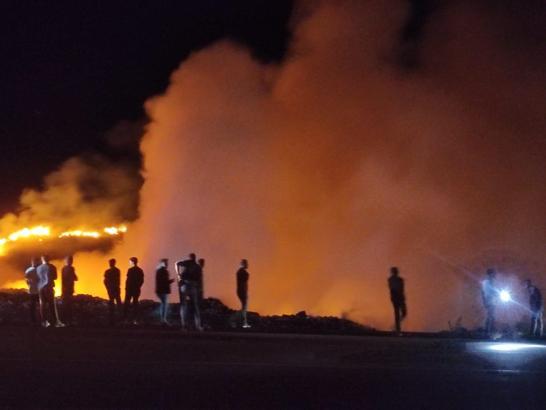 Karlıova’da çöplükte çıkan yangın söndürüldü