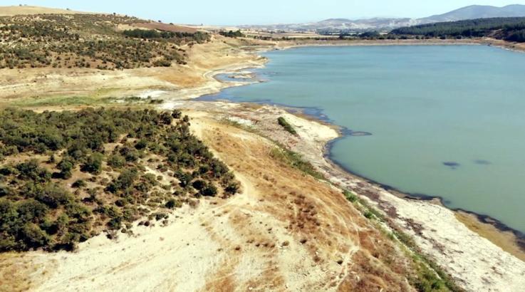 Tekirdağ'da Yazır Göleti'nin su seviyesi yüzde 4'e düştü