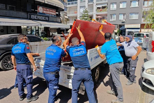 Yenişehir Belediyesi kaldırım ve yol işgali denetimi