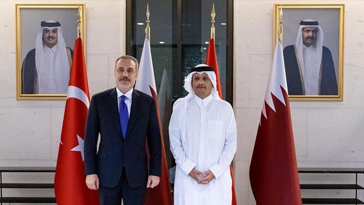 Bakan Fidan, Katar Başbakanı El Sani ile bir araya geldi