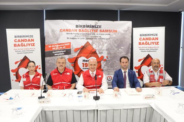 Samsun’da Türk Kızılay’dan ‘Hedef 1919: Hastaya Kan, Ormana Can’ kampanyası