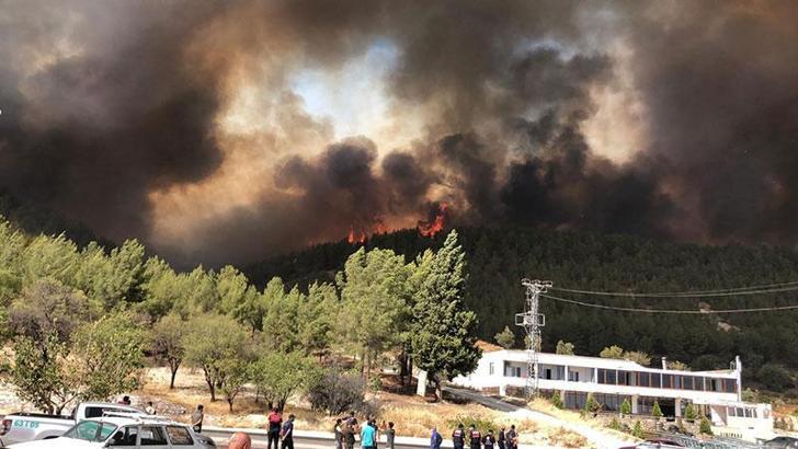 Adıyaman'da orman yangınına havadan ve karadan müdahale