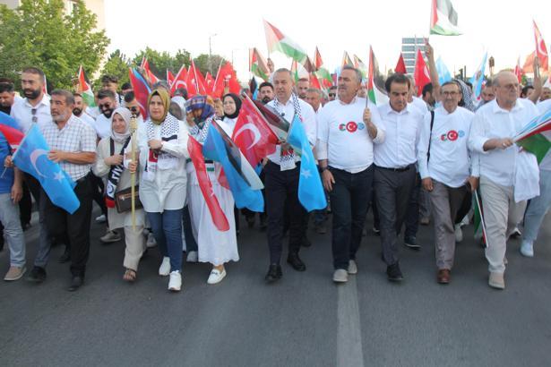 Sivas'ta Filistin'e destek yürüyüşü