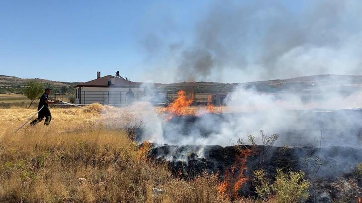 Elazığ’da çıkan yangında 30 dönümlük alan zarar gördü