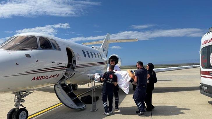Rize'den Ankara'ya ambulans uçakla hasta sevki