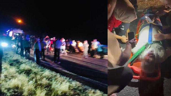 Siirt'te düğünden dönenleri taşıyan minibüs devrildi: 6’sı çocuk, 15 yaralı