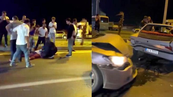 Yolun karşısına geçmeye çalışan yayalara otomobil çarptı: 1 ölü, 1 yaralı