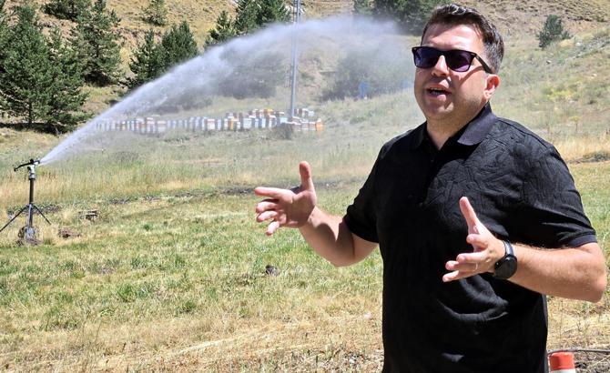 Palandöken'i ağaçlandırma ve çimlendirme projesinde arılar da kullanılıyor