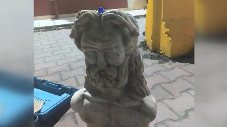 Tarihi eser operasyonunda 2 heykel ele geçirildi