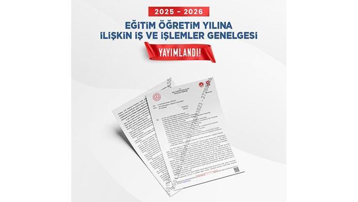 MEB'den 2025-2026 eğitim ve öğretim yılına ilişkin genelge