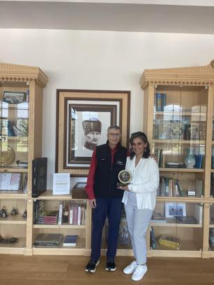 Aziz Sancar ile Canan Dağdeviren, ABD'de buluştu