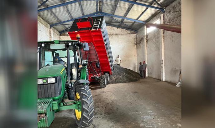 Manyas’ta ayçiçeği hasadı başladı