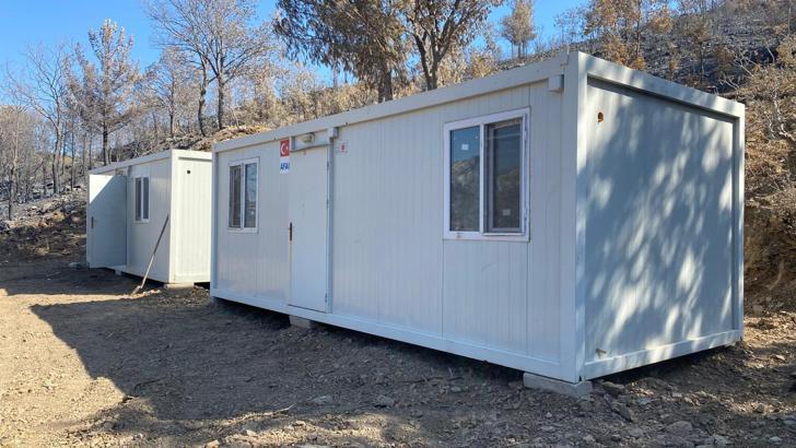 Silifke’de yangınzedeler için konteynerler kuruluyor