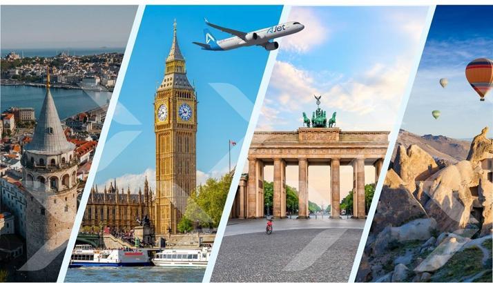 AJet ile 9 Avrupa ülkesine 9 Euro’dan uçuş imkanı