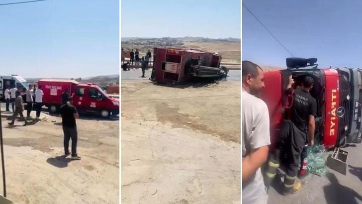 Yangına giden itfaiye aracı devrildi: 5 yaralı