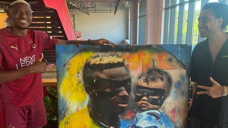 Galatasaray'ın yıldız futbolcularına özel sanat eseri