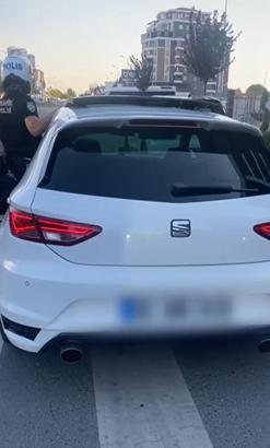Tekirdağ’da abart egzoz kullanan dört otomobil trafikten men edildi