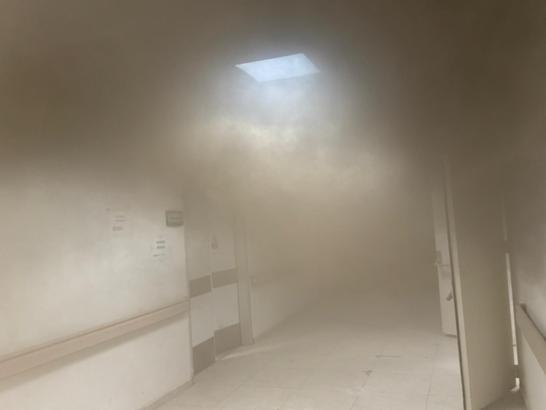 Tarsus'ta hastanede çıkan yangın kısa sürede söndürüldü